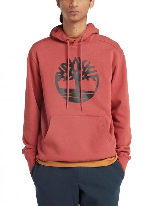 Timberland Tree Logo Hoodie férfi kapucnis pulóver piros színben 4