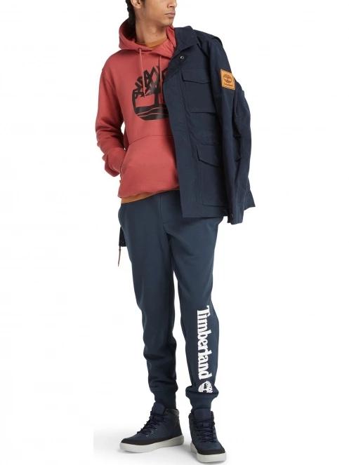 Timberland Tree Logo Hoodie férfi kapucnis pulóver piros színben 5