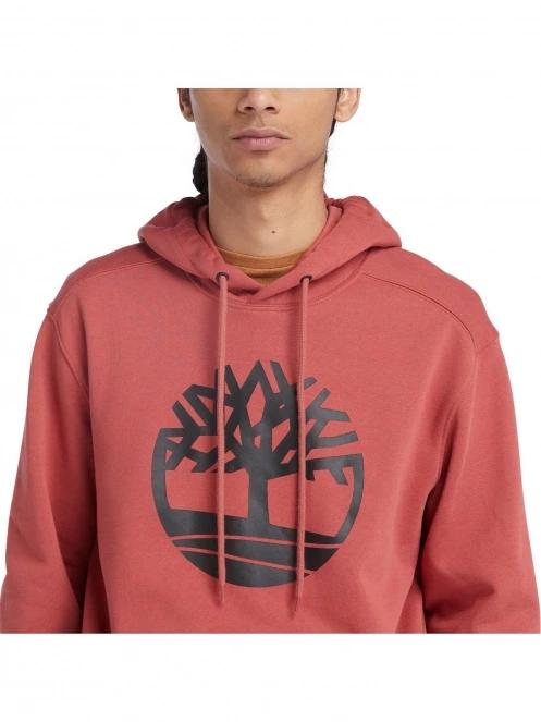 Timberland Tree Logo Hoodie férfi kapucnis pulóver piros színben 6