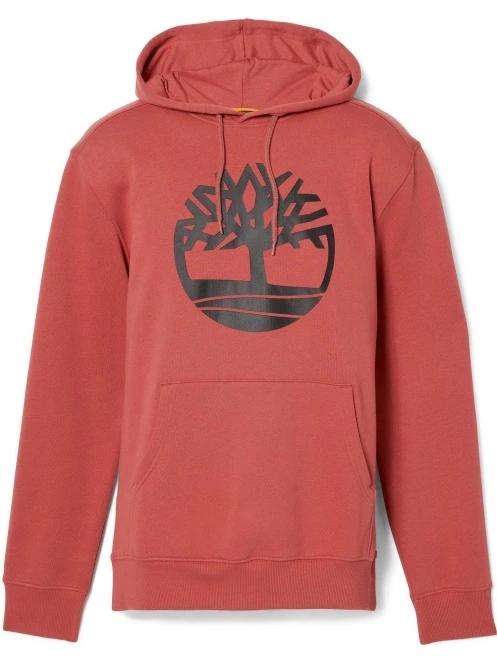 Timberland Tree Logo Hoodie férfi kapucnis pulóver piros színben 7