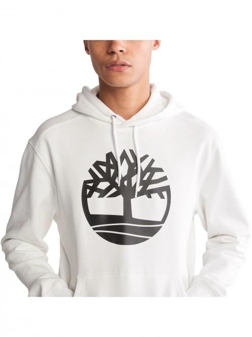 Timberland Tree Logo Hoodie férfi kapucnis pulóver fehér színben 6