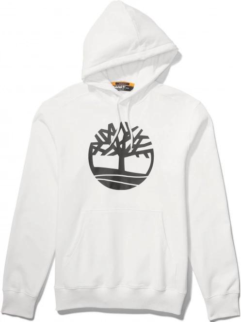 Timberland Tree Logo Hoodie férfi kapucnis pulóver fehér színben 7