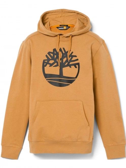 Timberland Tree Logo Hoodie férfi kapucnis pulóver barna színben 7