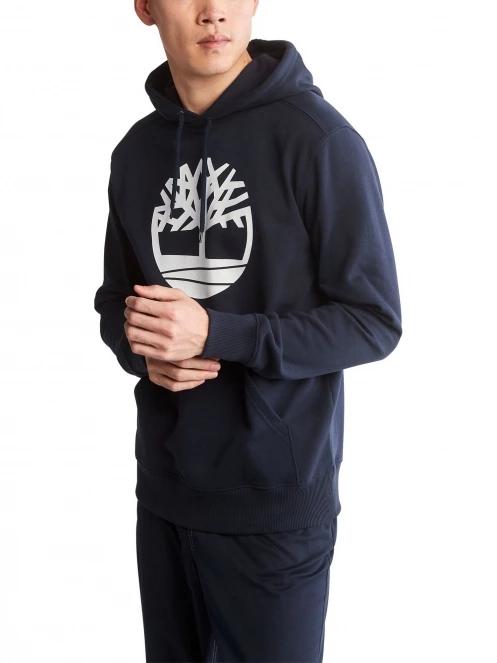 Timberland Tree Logo Hoodie férfi kapucnis pulóver sötétkék színben 2