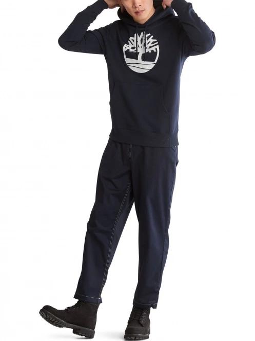 Timberland Tree Logo Hoodie férfi kapucnis pulóver sötétkék színben 5