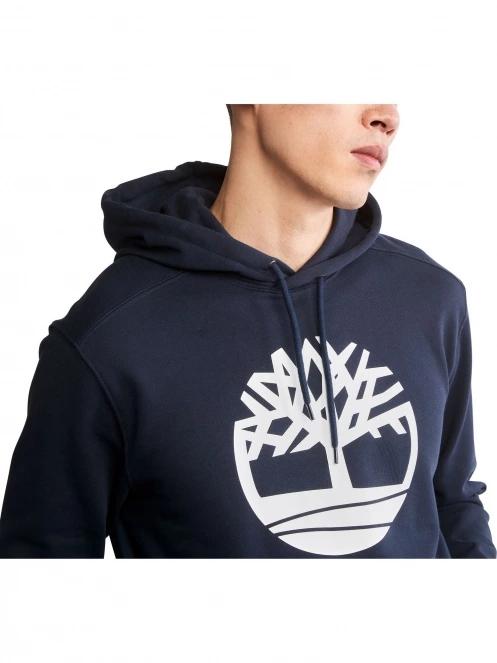Timberland Tree Logo Hoodie férfi kapucnis pulóver sötétkék színben 6