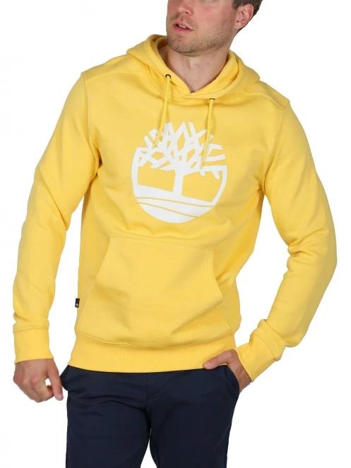 Timberland Tree Logo Hoodie férfi kapucnis pulóver sárga színben 2