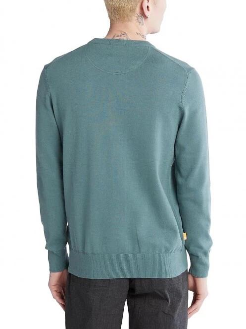 Timberland LS Williams River Cotton YD Crew Sweater Regular férfi pulóver zöld színben 4