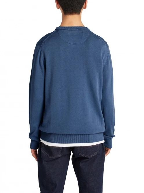 Timberland Cotton Yd Sweater férfi pulóver sötétkék színben 3