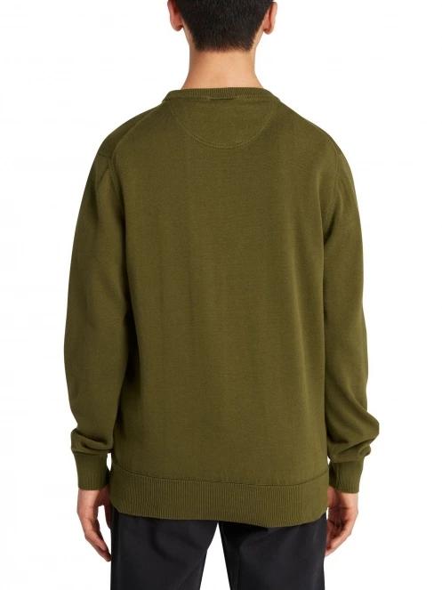 Timberland Cotton Yd Sweater férfi pulóver oliva színben 3