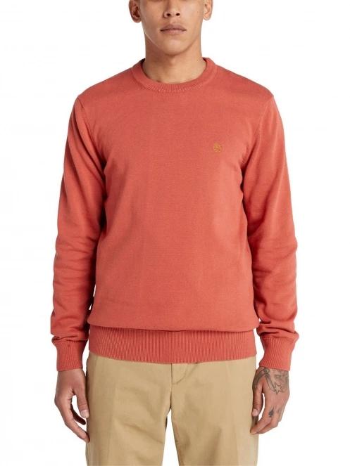 Timberland Cotton Yd Sweater férfi pulóver piros színben 2
