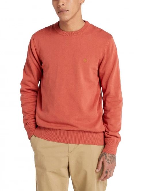 Timberland Cotton Yd Sweater férfi pulóver piros színben 4