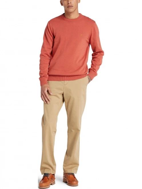 Timberland Cotton Yd Sweater férfi pulóver piros színben 5