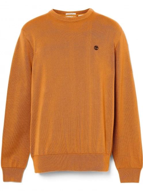 Timberland Cotton Yd Sweater férfi pulóver barna színben 7
