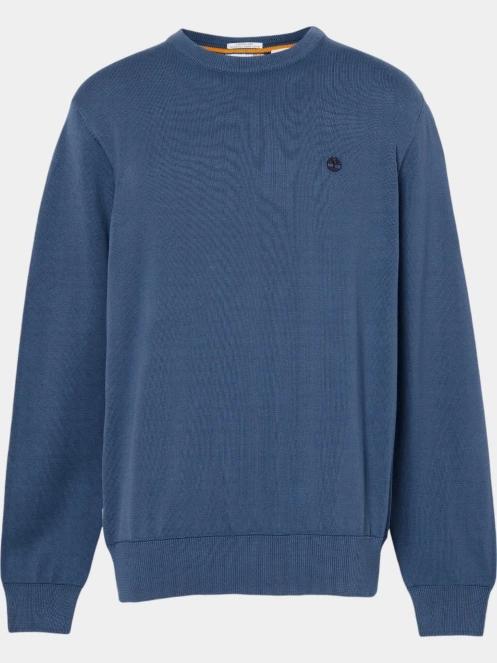 Timberland Cotton Yd Sweater férfi pulóver sötétkék színben 6