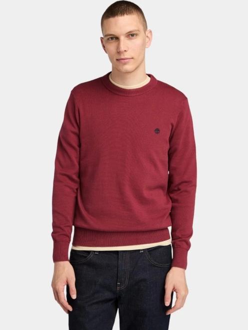 Timberland Cotton Yd Sweater férfi pulóver piros színben 2