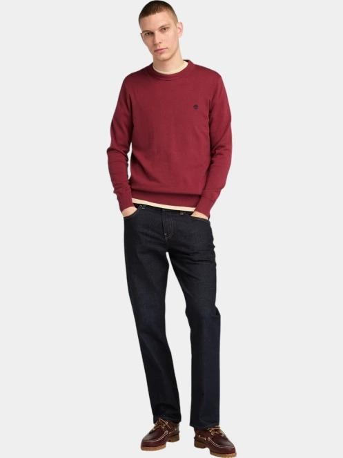 Timberland Cotton Yd Sweater férfi pulóver piros színben 4