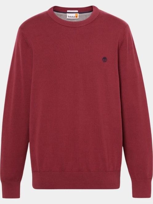 Timberland Cotton Yd Sweater férfi pulóver piros színben 6