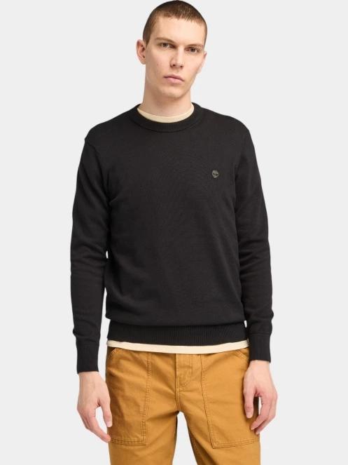 Timberland Cotton Yd Sweater férfi pulóver fekete színben 2