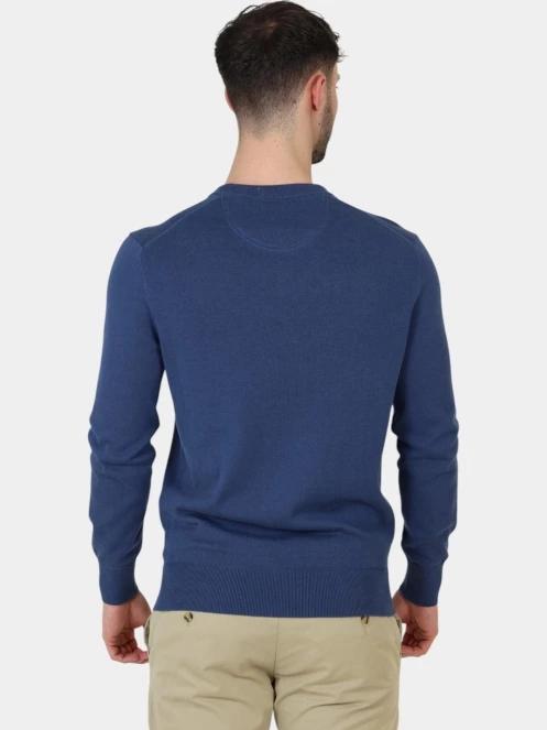 Timberland Cotton YD Sweater férfi pulóver sötétkék színben 4