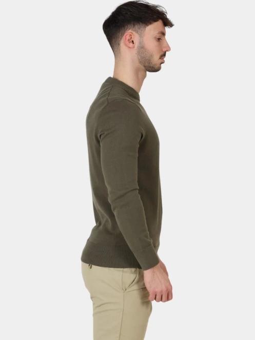 Timberland Cotton YD Sweater férfi pulóver oliva színben 5