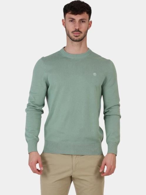 Timberland Cotton YD Sweater férfi pulóver zöld színben 2