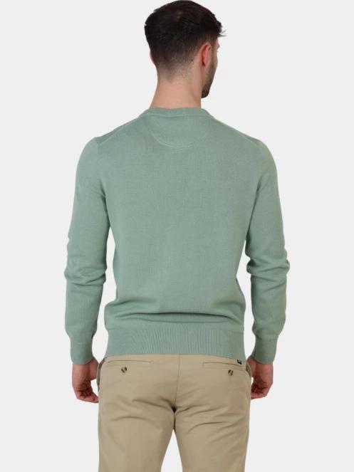 Timberland Cotton YD Sweater férfi pulóver zöld színben 4