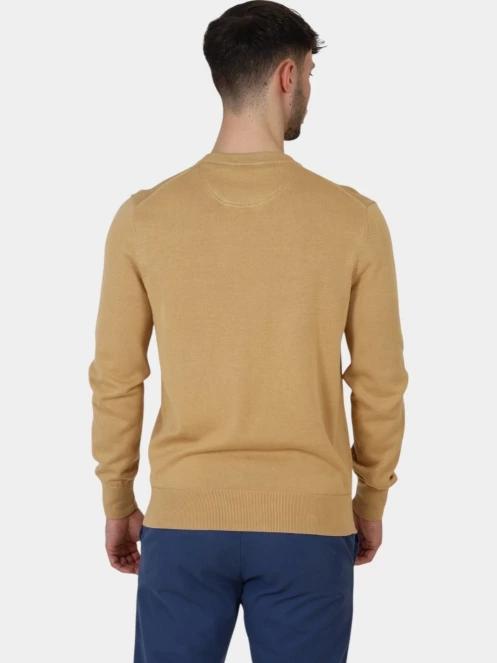 Timberland Cotton YD Sweater férfi pulóver barna színben 4