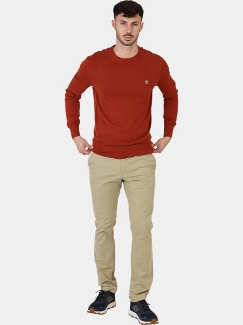 Timberland Cotton YD Sweater férfi pulóver piros színben 6
