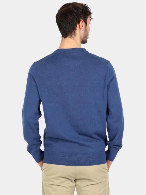 Timberland Cotton Yd Sweater férfi pulóver sötétkék színben 4