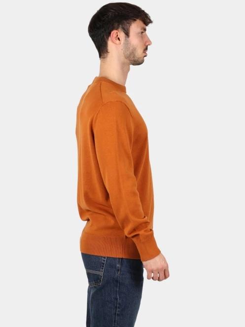 Timberland Cotton Yd Sweater férfi pulóver barna színben 3