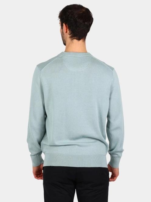 Timberland Cotton Yd Sweater férfi pulóver kék színben 4