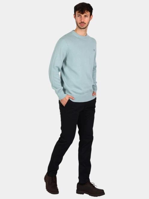 Timberland Cotton Yd Sweater férfi pulóver kék színben 5