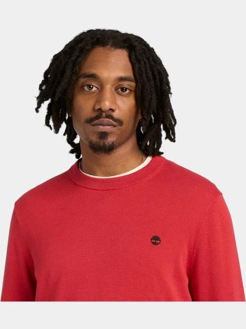 Timberland Cotton YD Sweater férfi pulóver piros színben 5
