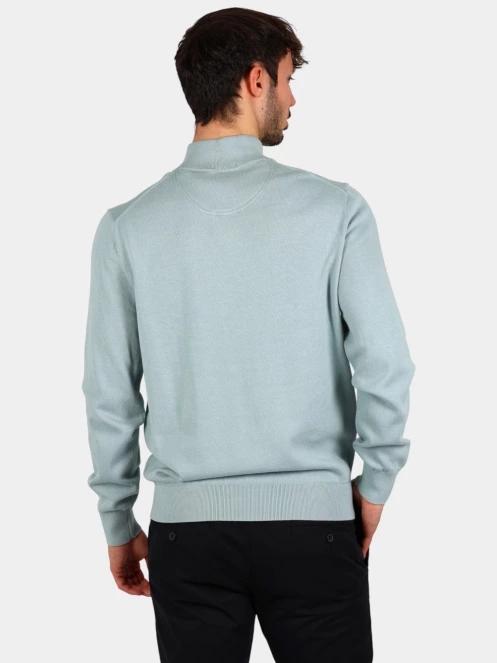 Timberland Cotton Yd 1/4 Zip Sweater férfi pulóver kék színben 4