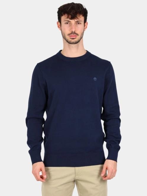 Timberland Cotton Yd Full Zip Sweater férfi pulóver sötétkék színben 2