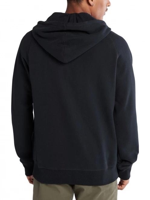 Timberland Brushed Back Full Zip Hoodie férfi kapucnis pulóver fekete színben 4
