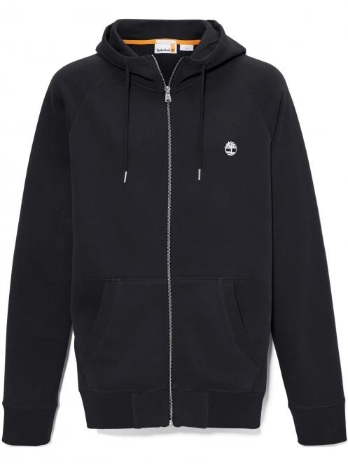 Timberland Brushed Back Full Zip Hoodie férfi kapucnis pulóver fekete színben 7