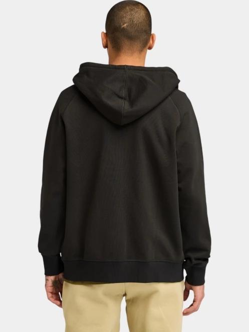 Timberland Brushed Back Full Zip Hoodie férfi kapucnis pulóver fekete színben 3