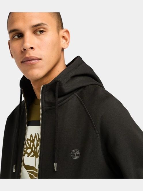 Timberland Brushed Back Full Zip Hoodie férfi kapucnis pulóver fekete színben 5