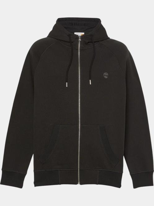Timberland Brushed Back Full Zip Hoodie férfi kapucnis pulóver fekete színben 6