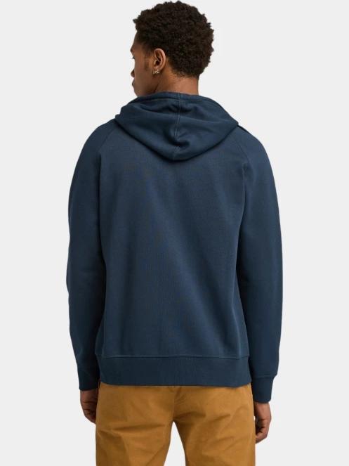 Timberland Brushed Back Full Zip Hoodie férfi kapucnis pulóver sötétkék színben 3