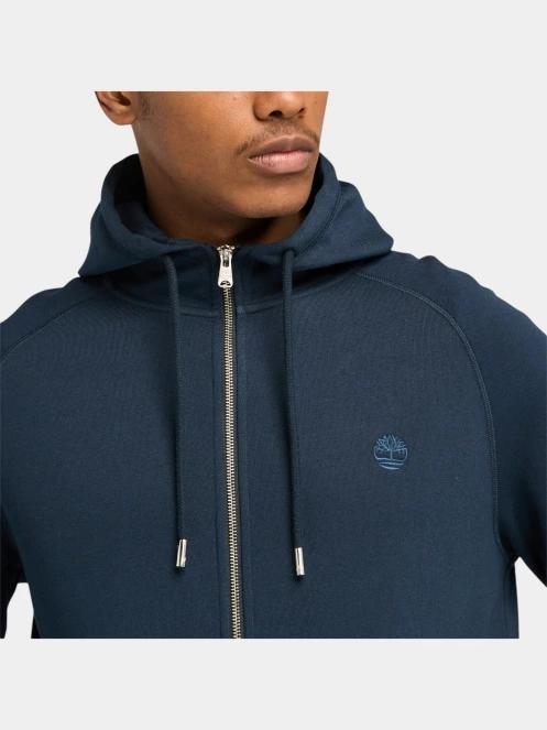 Timberland Brushed Back Full Zip Hoodie férfi kapucnis pulóver sötétkék színben 5