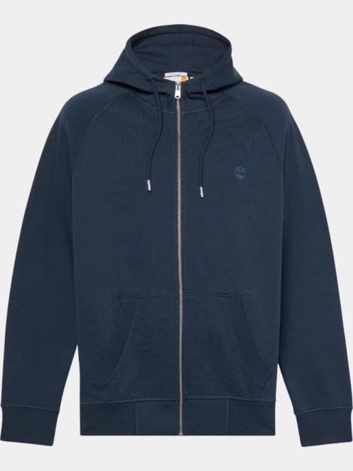 Timberland Brushed Back Full Zip Hoodie férfi kapucnis pulóver sötétkék színben 6