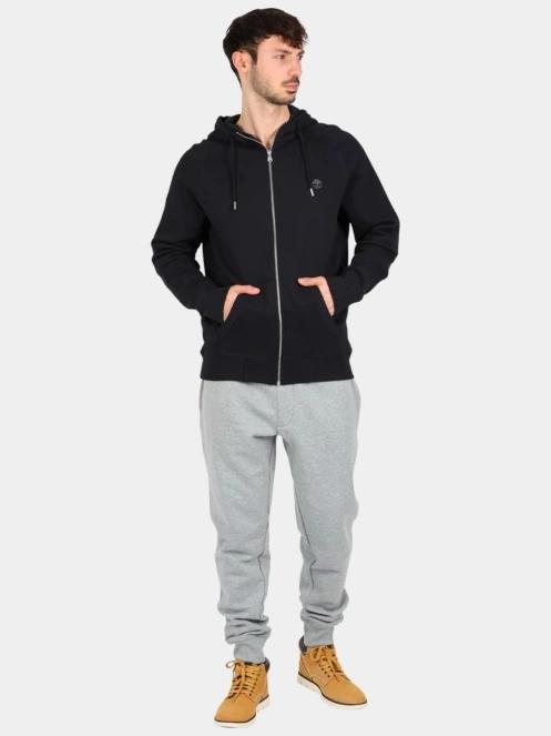 Timberland Brushed Back Full Zip Hoodie férfi kapucnis pulóver fekete színben 5