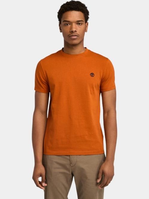Timberland Short Sleeve Tee férfi rövid ujjú póló barna színben 2
