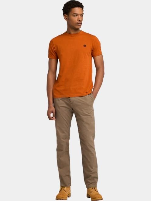 Timberland Short Sleeve Tee férfi rövid ujjú póló barna színben 4