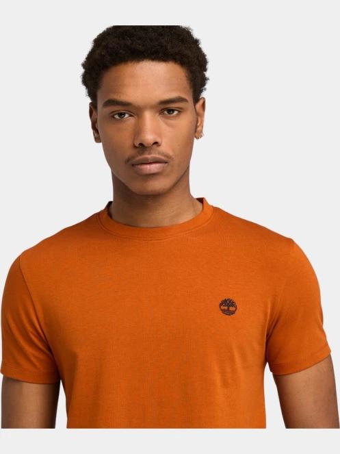 Timberland Short Sleeve Tee férfi rövid ujjú póló barna színben 5