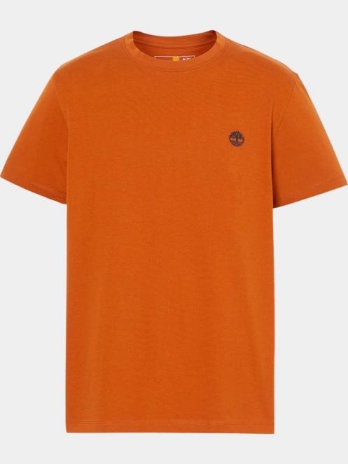 Timberland Short Sleeve Tee férfi rövid ujjú póló barna színben 6