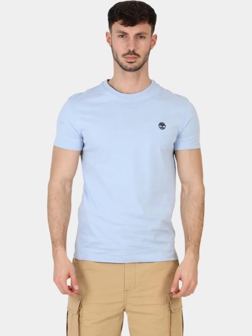 Timberland Short Sleeve Tee férfi rövid ujjú póló világoskék színben 2